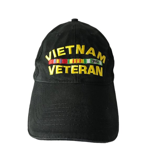 Eagle Crest Other - VIETNAM Veteran NAM Flag Patriot Black Eagle Crest Denim Adjustable Cap Hat Lid